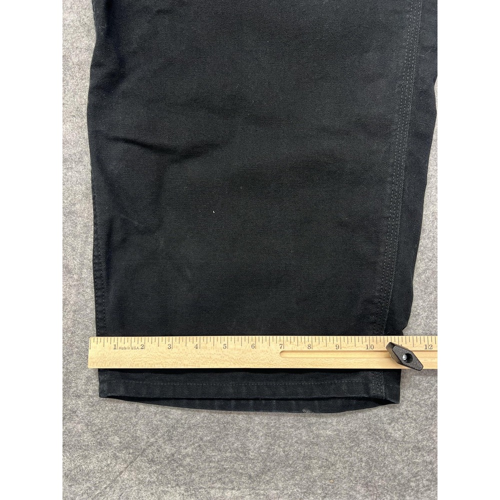 Carhartt Canvas Pants Mens 46x30* Black Loose Fit Carpenter Workwear B11-BLK - Picture 5 of 9